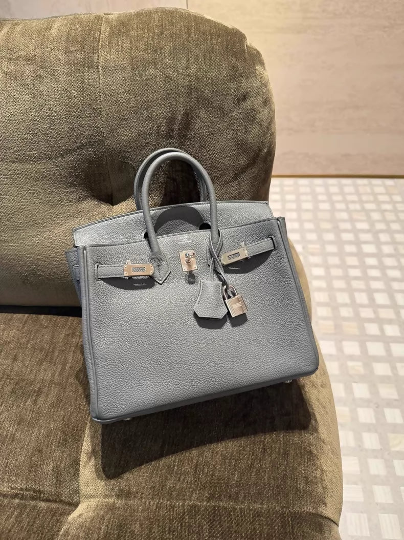 Hermes Birkin 25 CK63 Vert Amande Togo leather palladium hardware