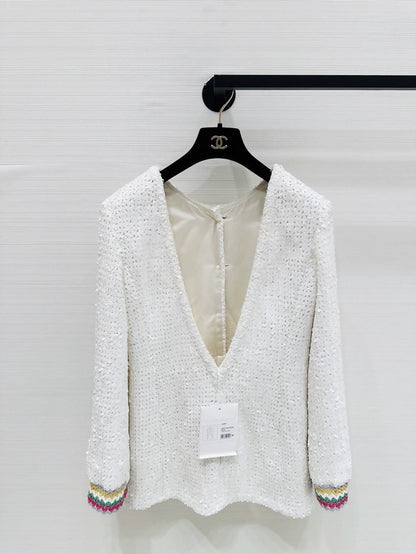 Chanel 22S white & colourful jacket
