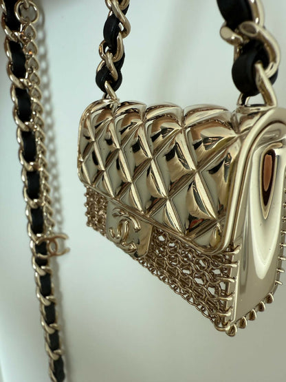 Chanel B21S Metal Handbag Leather Chain Waist Chain 85cm