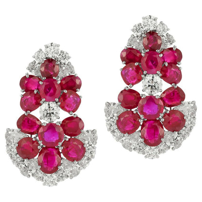 Bvlgari Certified Natural Burmese Ruby Earrings