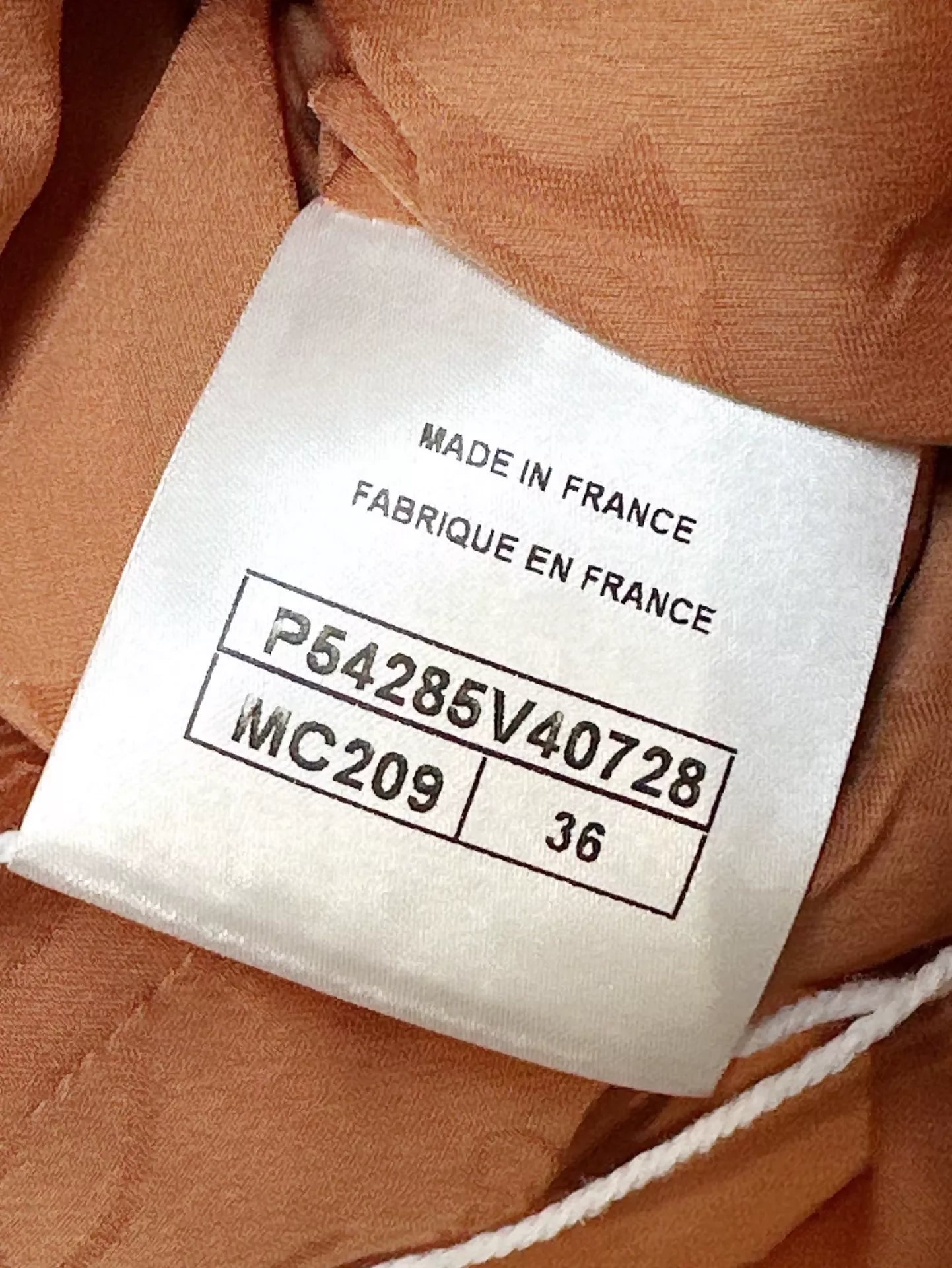 Chanel 2016 orange tweed dress