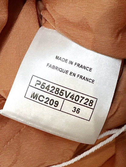 Chanel 2016 orange tweed dress