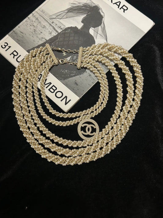 Chanel 2017 Metropolitan Multi-Layer Pearl Necklace