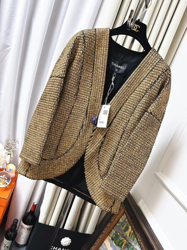 Chanel 19A gold jacket