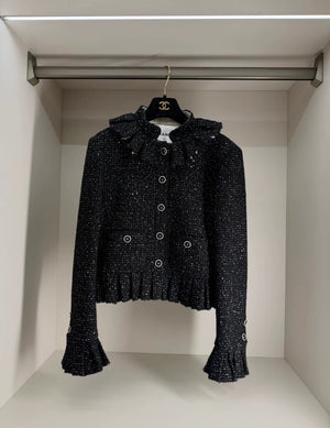 Chanel 25A black tweed jacket