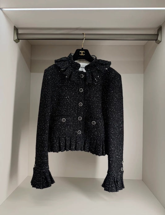 Chanel 25A black tweed jacket