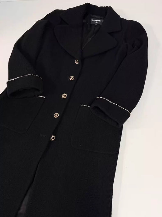 Chanel 23B black tweed Coat