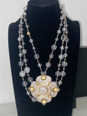 Chanel 2015 multi-layered glass necklace