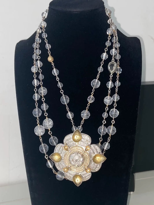Chanel 2015 multi-layered glass necklace