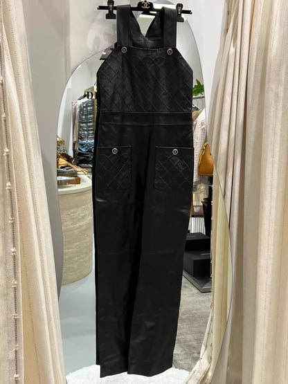 Chanel 22S Rare and unique lambskin jumpsuit