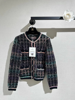 Chanel 22A cashmere knit cardigan
