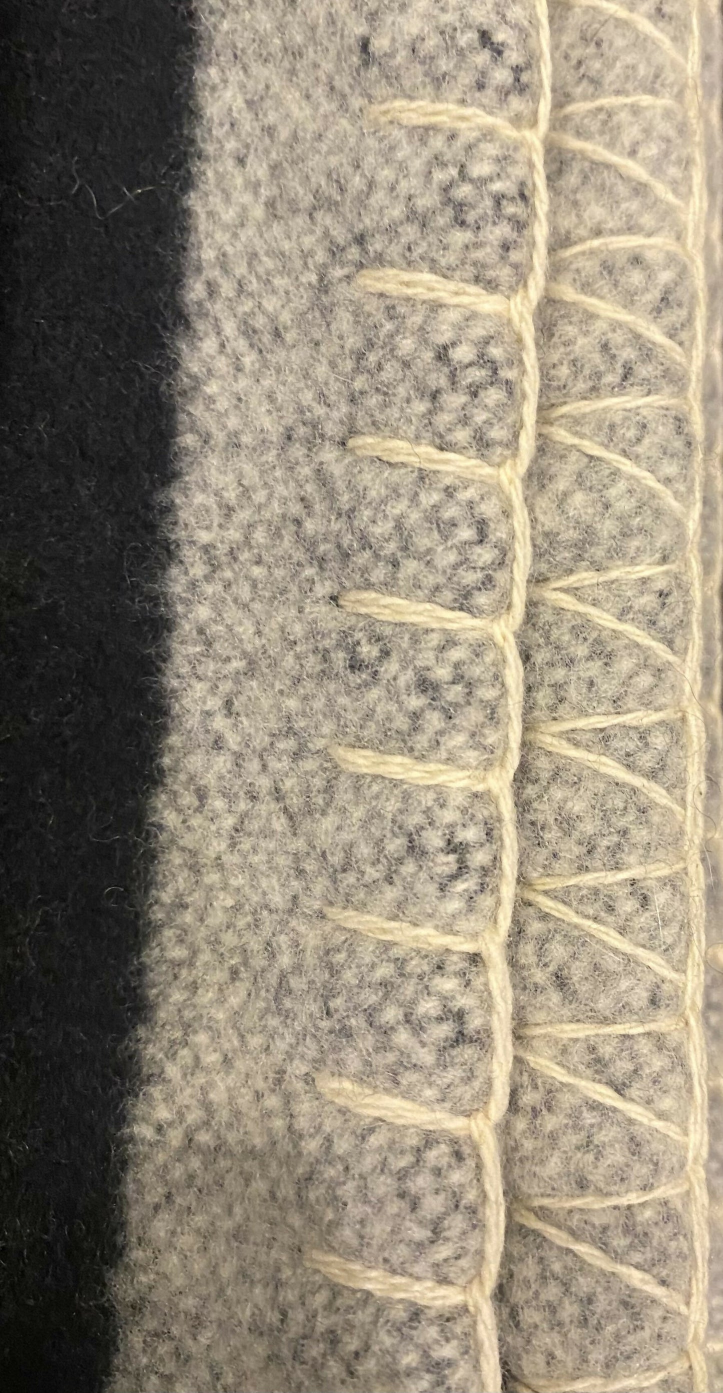 NWT Large Chanel Black & Grey Wool Cashmere CC Throw Blanket Decor