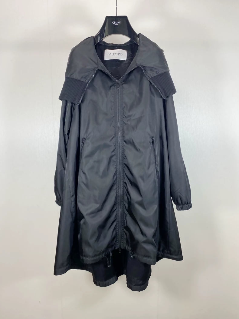 Valentino letter-print zip-up jacket