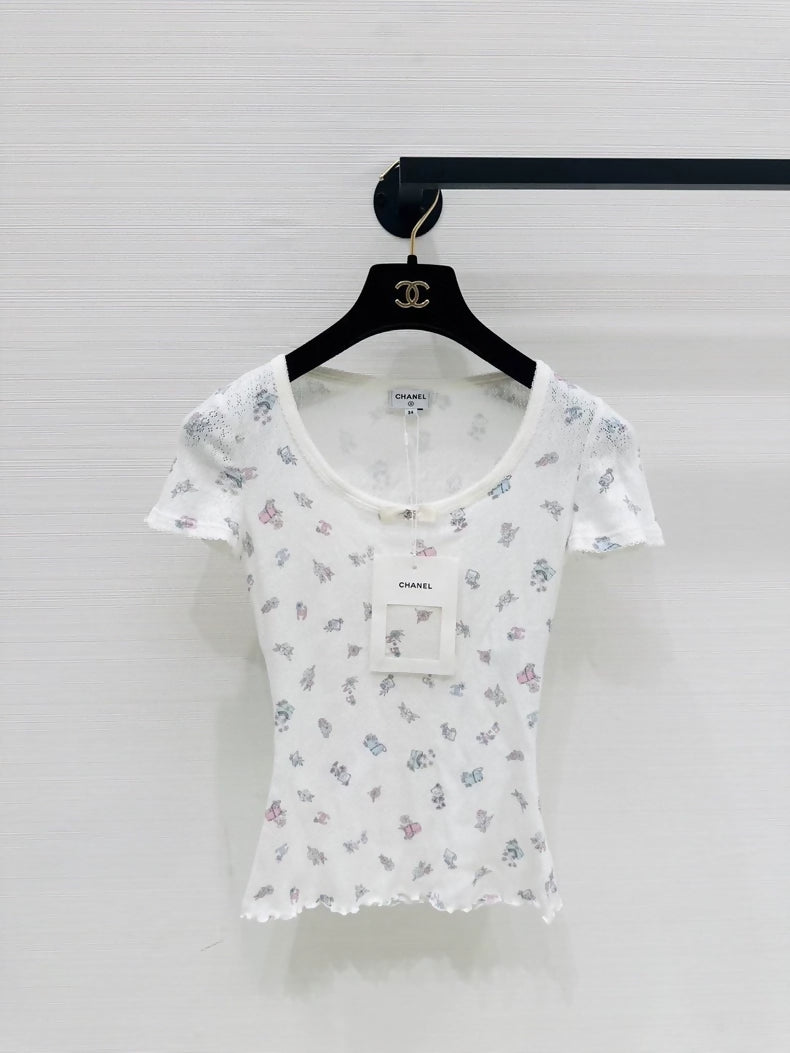 Chanel 24N floral knit top