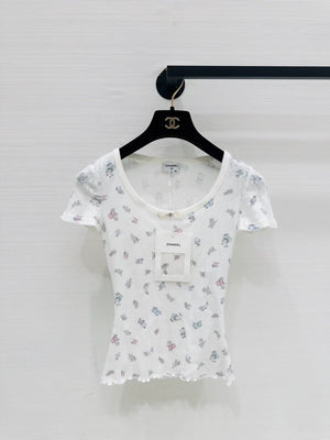 Chanel 24N floral knit top