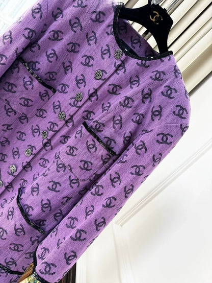 Chanel 22S purple denim jacket