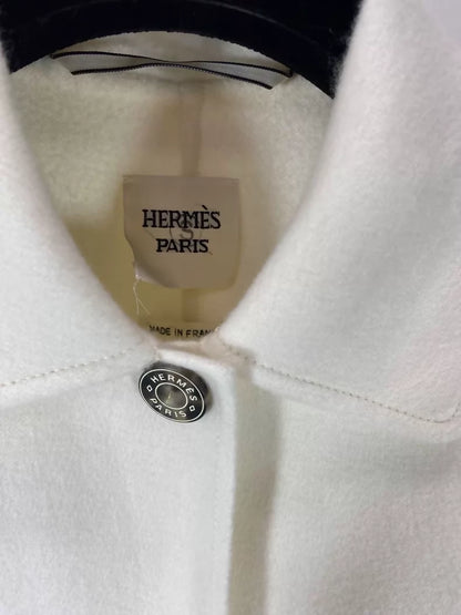 Hermes beige cashmere coat/overcoat