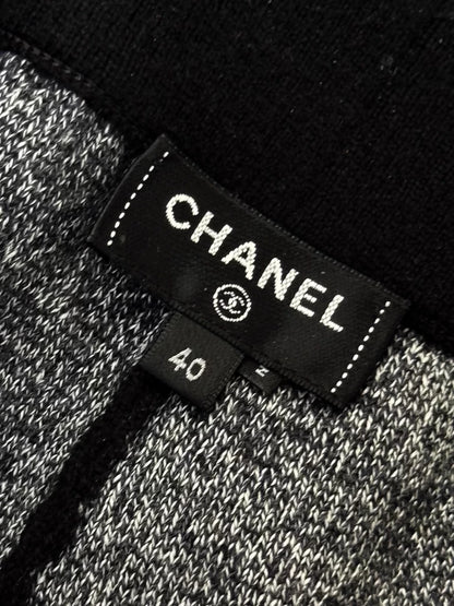 Chanel 21B black wool wide-leg pants