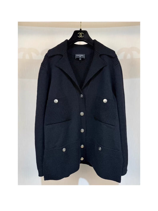 Chanel 24k black cardigan
