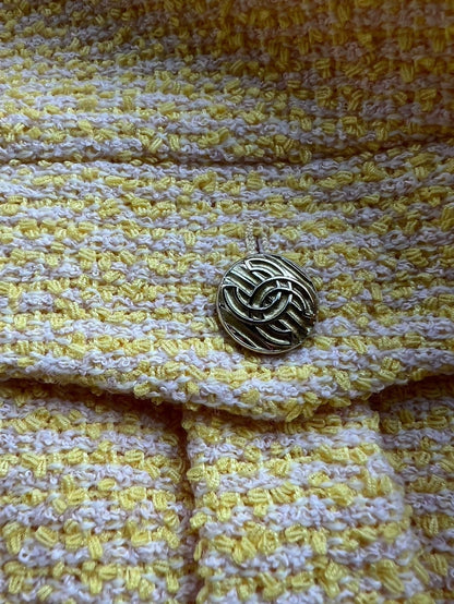 Chanel yellow tweed jacket