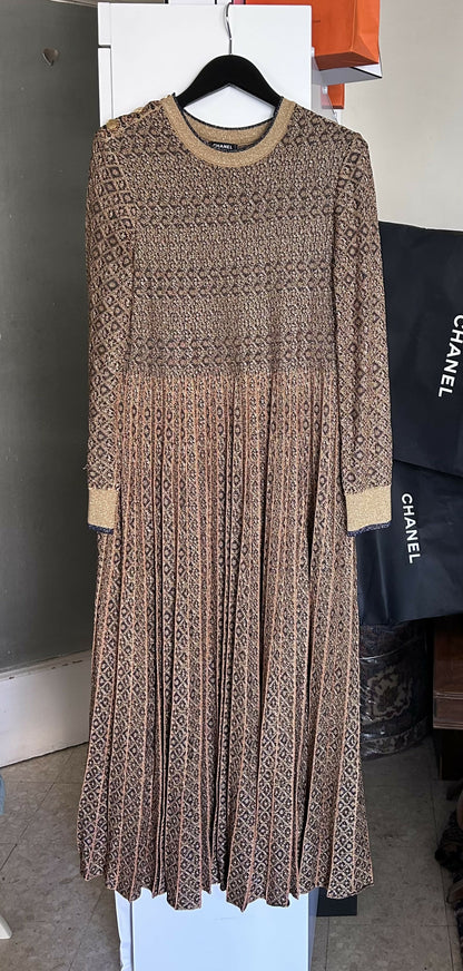 Chanel Egyptian collection golden dress