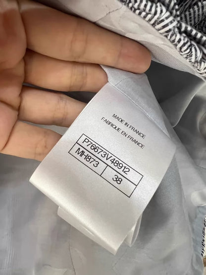 Chanel 24p Grey striped Vest