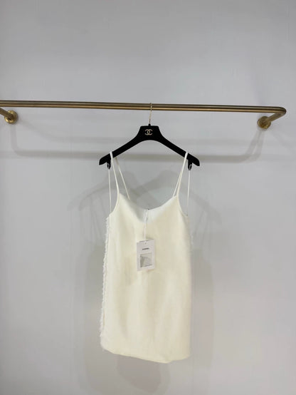 Chanel 26A pale yellow tweed dress