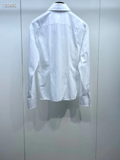 Chanel 25K white bow-tie shirt