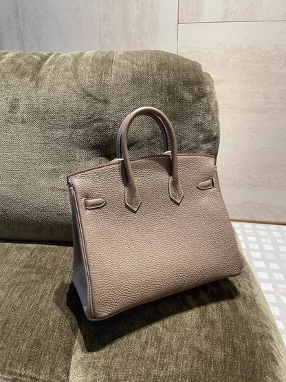 Hermes Birkin 25 Gris Etoupe togo leather gold hardwrae
