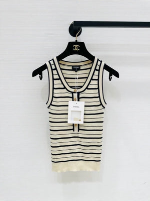 Chanel 26B striped knit vest