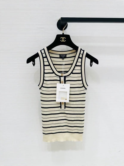 Chanel 26B striped knit vest