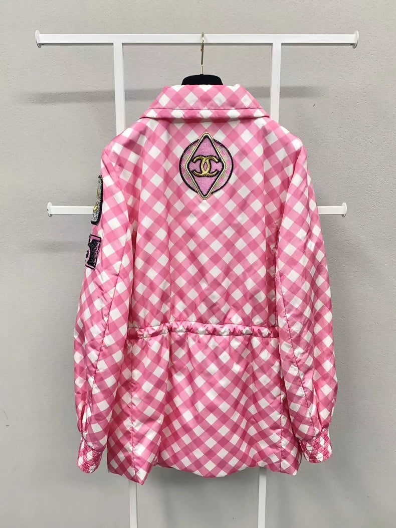 Chanel 23C pink and white jacket