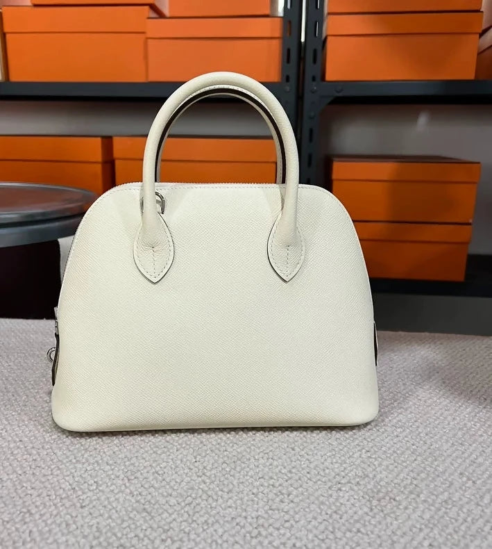 Hermès Bolide 25 Craie Epsom leather palladium hardware