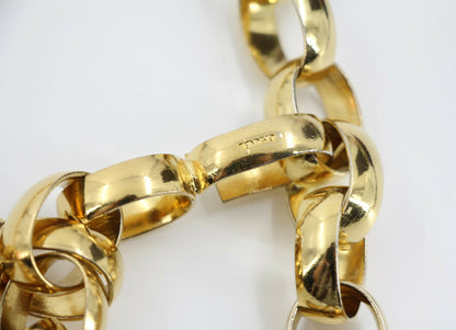 Chanel Vintage 54-71 Gold Plated Chunky Chain Large Coin Belt