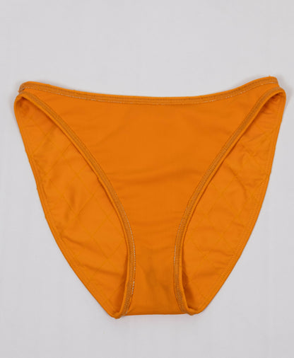 Chanel 1994 Cruise Vintage Orange Logo Quilted Bikini
