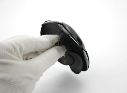 Chanel Vintage 81-85 Patent Leather Black Large Camellia Brooch