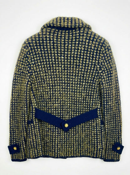CHANEL 09A MOSCOW TWEED NAVY GOLD JACKET IMPERIAL Eagle CC Buttons