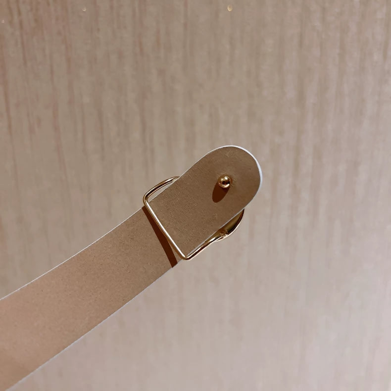Chanel white double-C pearl belt