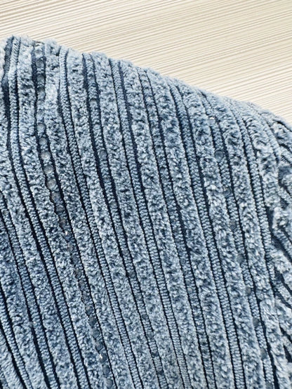 Chanel 25k blue jacket