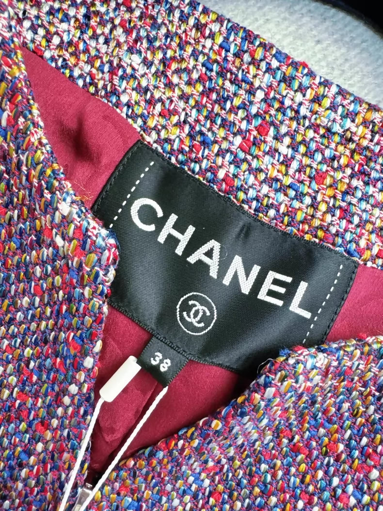 Chanel 17 Pink-Purple Gradient tweed Jacket