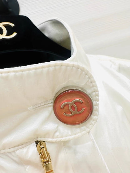 Chanel 23C ecru zip-up jacket