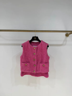 Chanel 22S Pink Tweed Vest