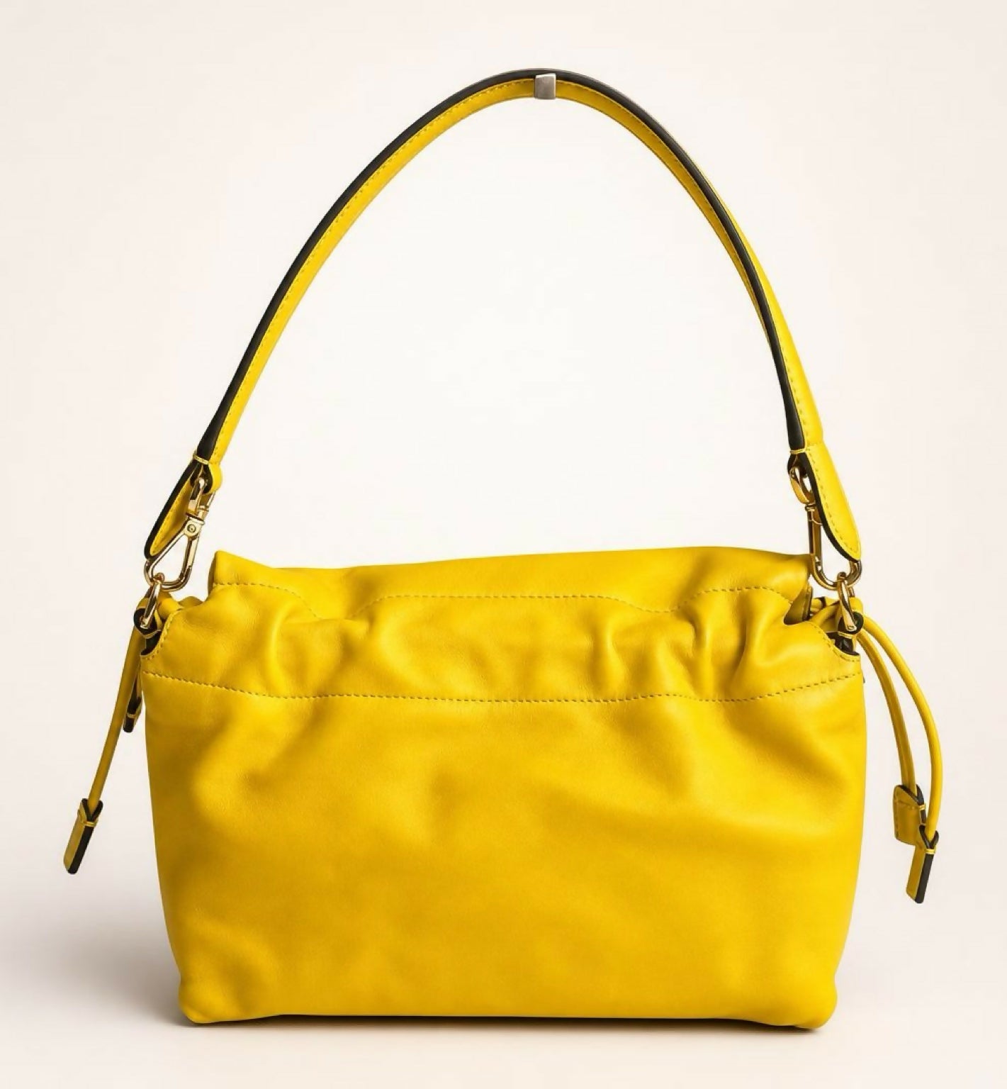 FENDI 2026 Medium Mamma Baguette Yellow Nappa Leather Bag