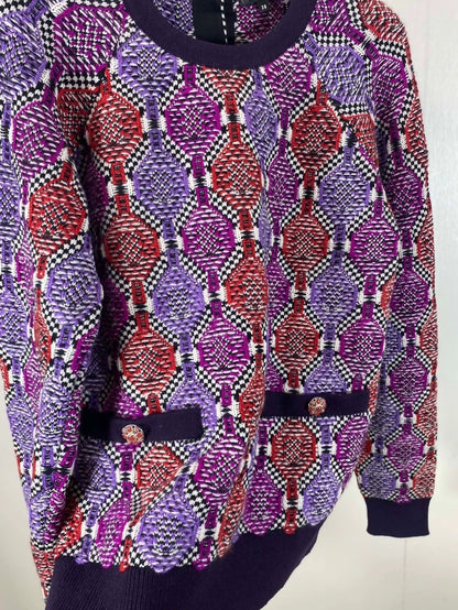 Chanel 16K purple-red sweater