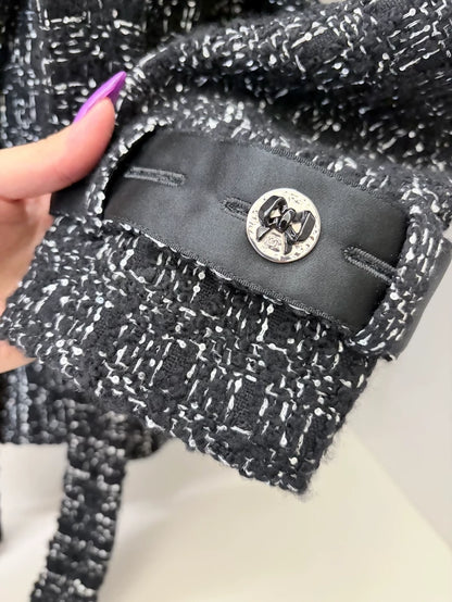 Chanel 25k black tweed jacket