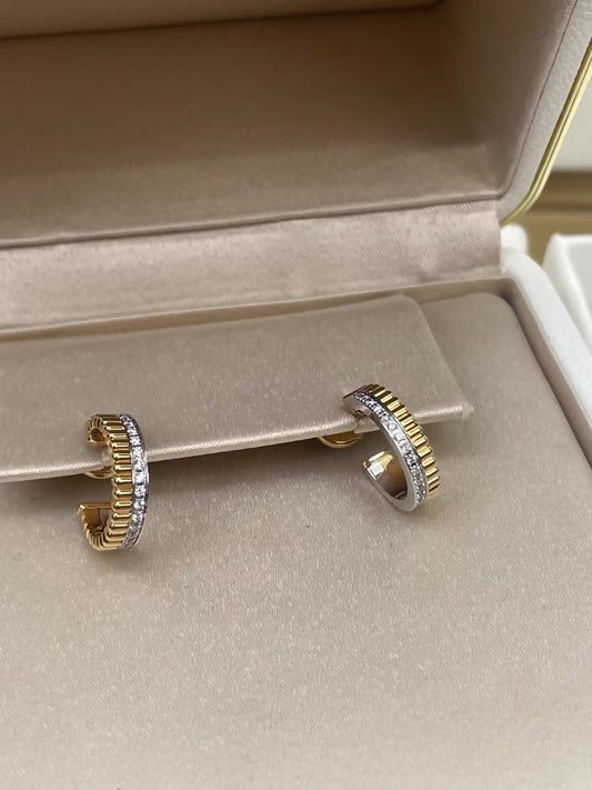 Boucheron 18K Gold Diamond Earrings