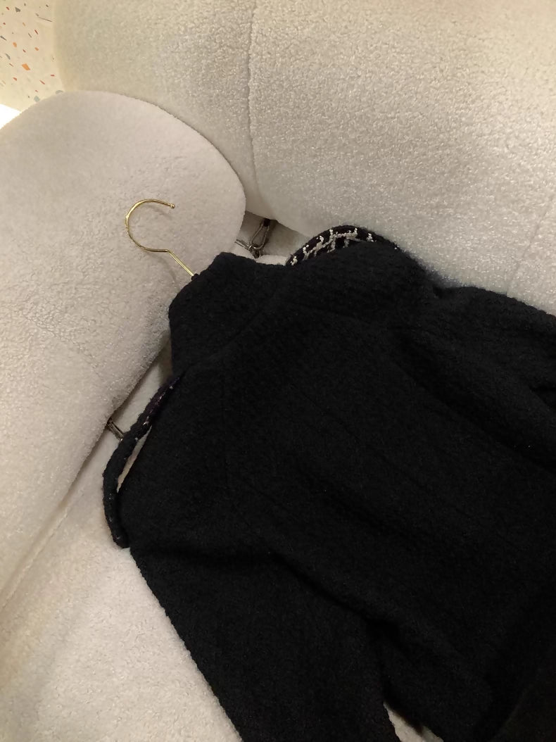 Chanel 2009 Black and Green Military Shoulder Coat with Belt