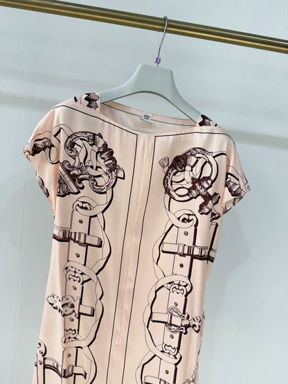 Hermes Spring/Summer 2026 pink Silk Dress
