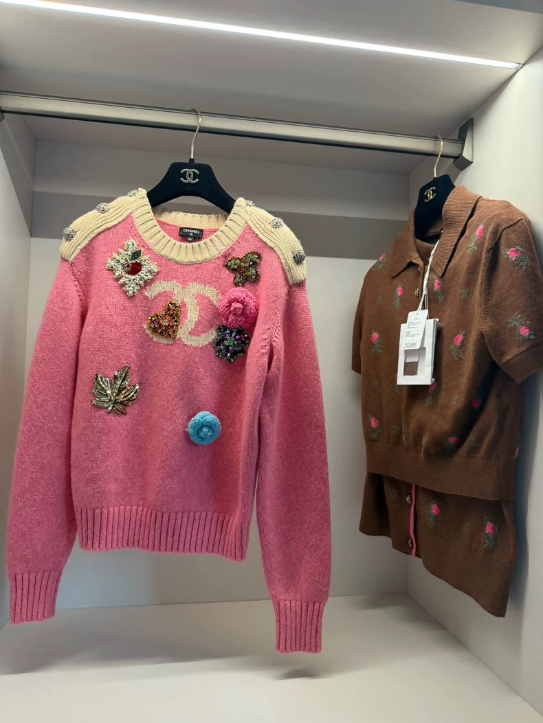 Chanel 22k pink sweater