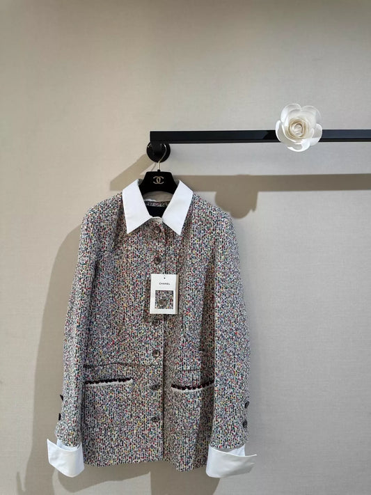 Chanel 25C Colorful Mixed Color Sequinned tweed Jacket